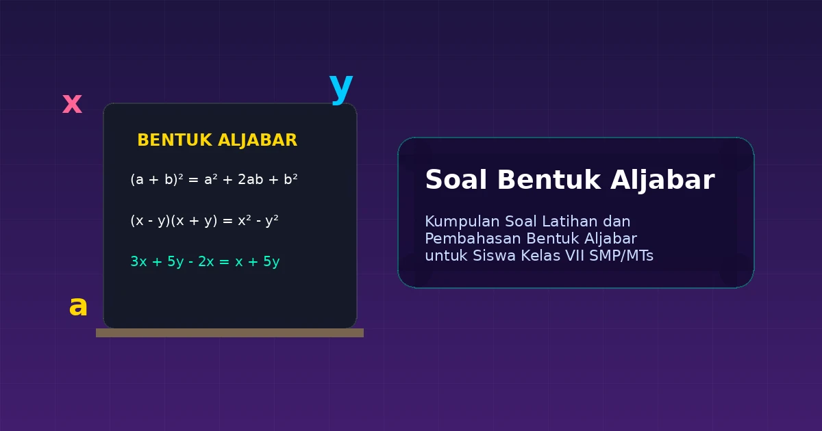 Featured image for Soal Materi Bentuk Aljabar