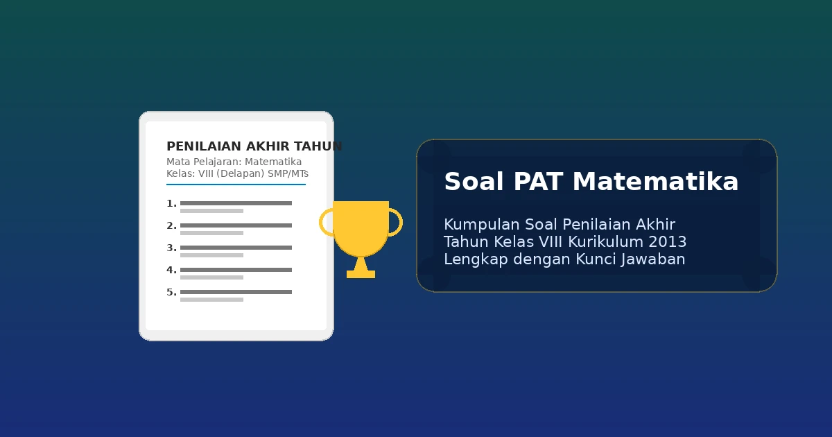 Featured image for Soal PAT Matematika Kelas 8 Tahun Pelajaran 2019/2020
