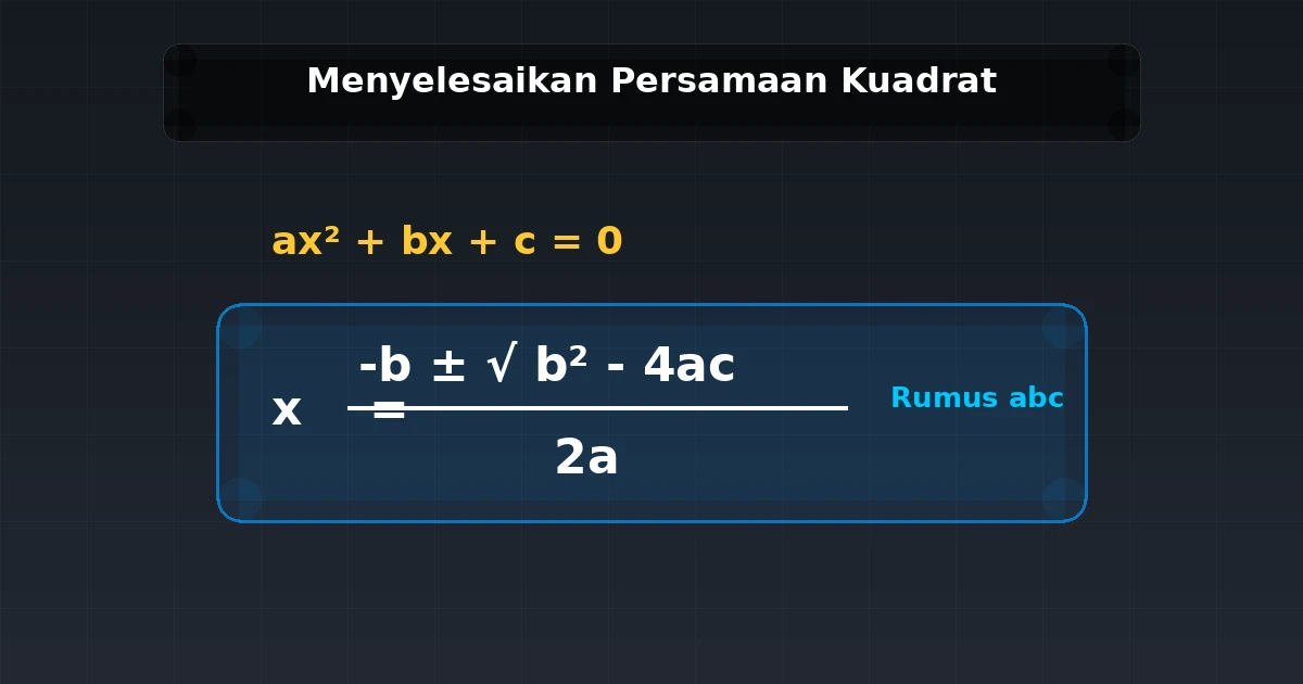 Featured image for Menyelesaikan Persamaan Kuadrat Menggunakan Rumus abc