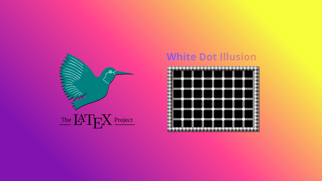 This article explores the geometric circle illusion created with LaTeX TikZ, where concentric circles and rotated squares interact to produce visual distortion despite perfect mathematical symmetry.